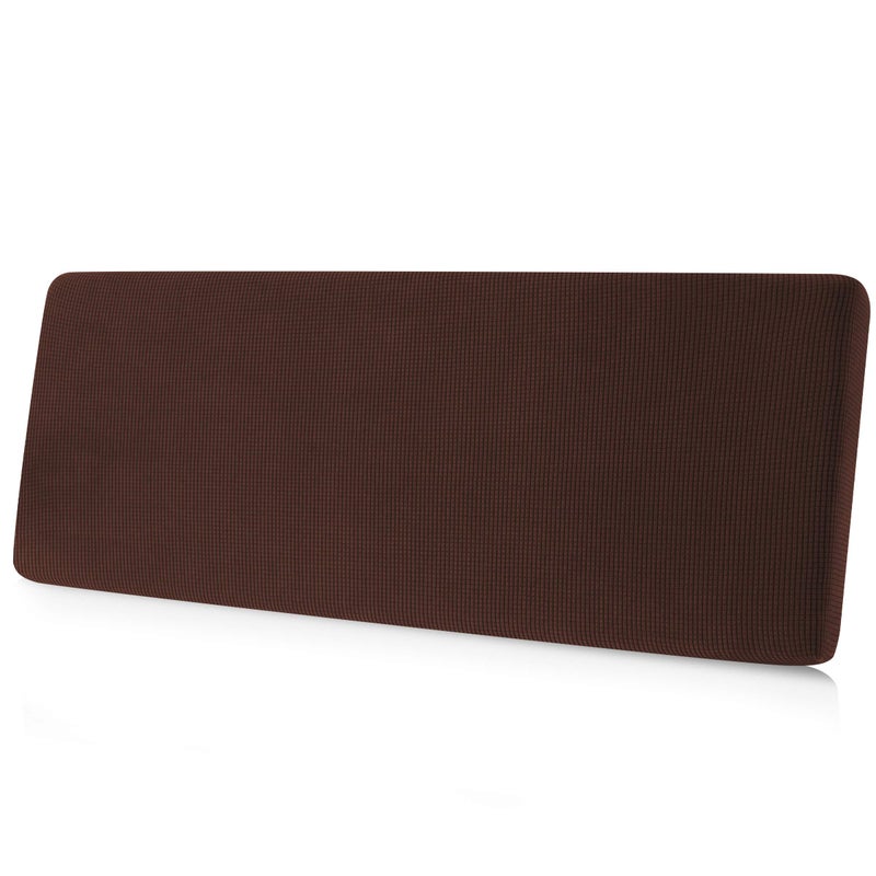 CHUN YI Stretch Couch Cushion Cover Suitable for 3 Settee, Sofa Seat Slipcover with Spandex Jacquard Fabric(Large,Chocolate) - Image 1